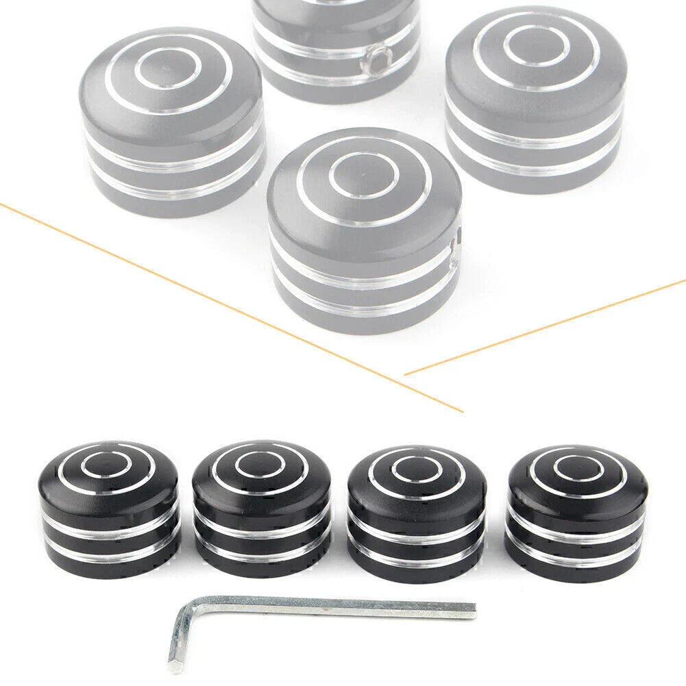 4 x Black Head Bolt Covers for Harley Sportster 883 XL (1986-2017)