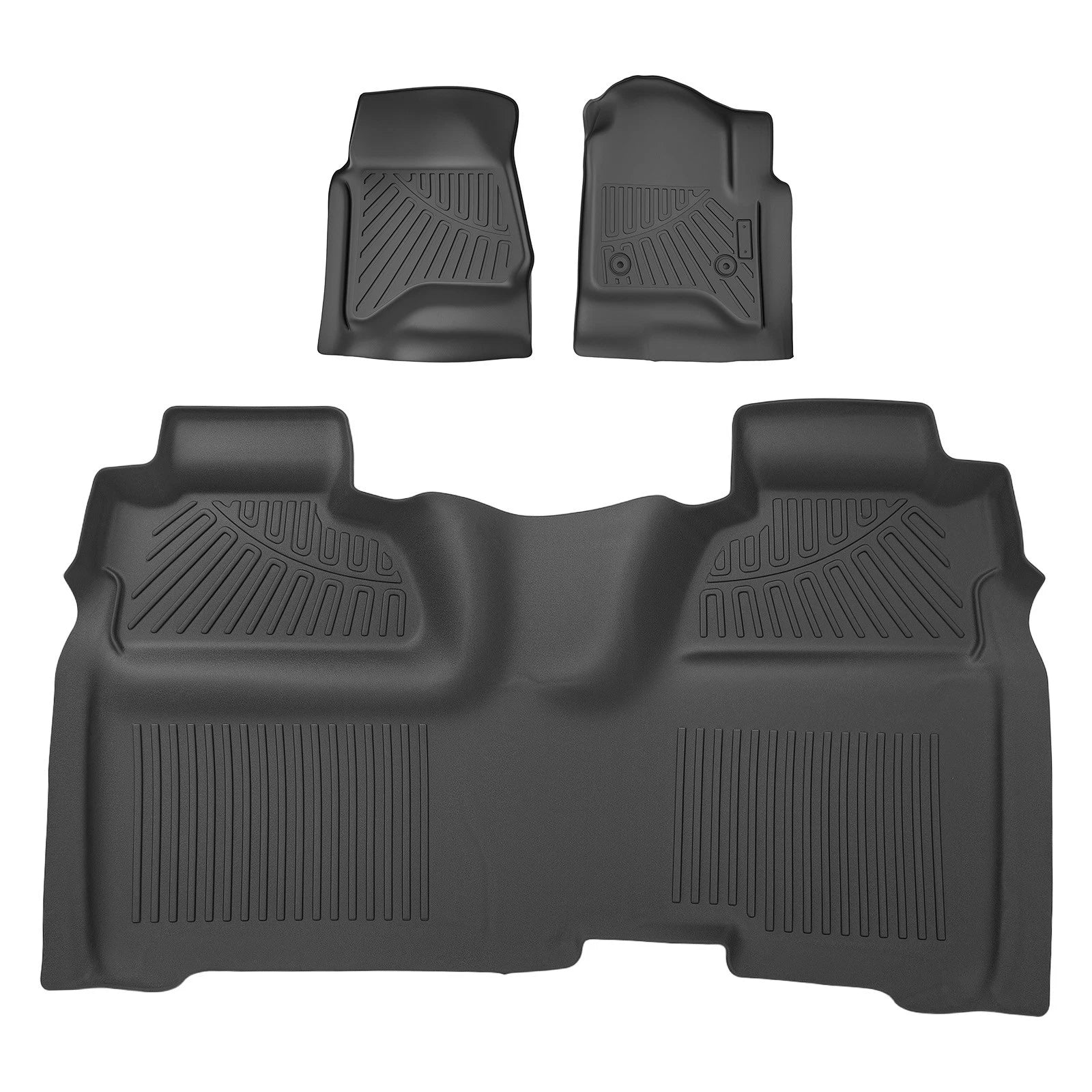 Complete Floor Mats for GMC Sierra 1500 2500HD Crew Cab (2014–2019) TPE Waterproof