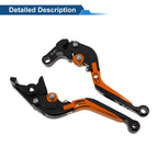 Adjustable Brake Clutch Levers for Honda CBR650R (2014–2022) Black Orange