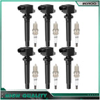 Set of 6 Ignition Coils & Spark Plugs for Suzuki Grand Vitara V6 (2006–2008)