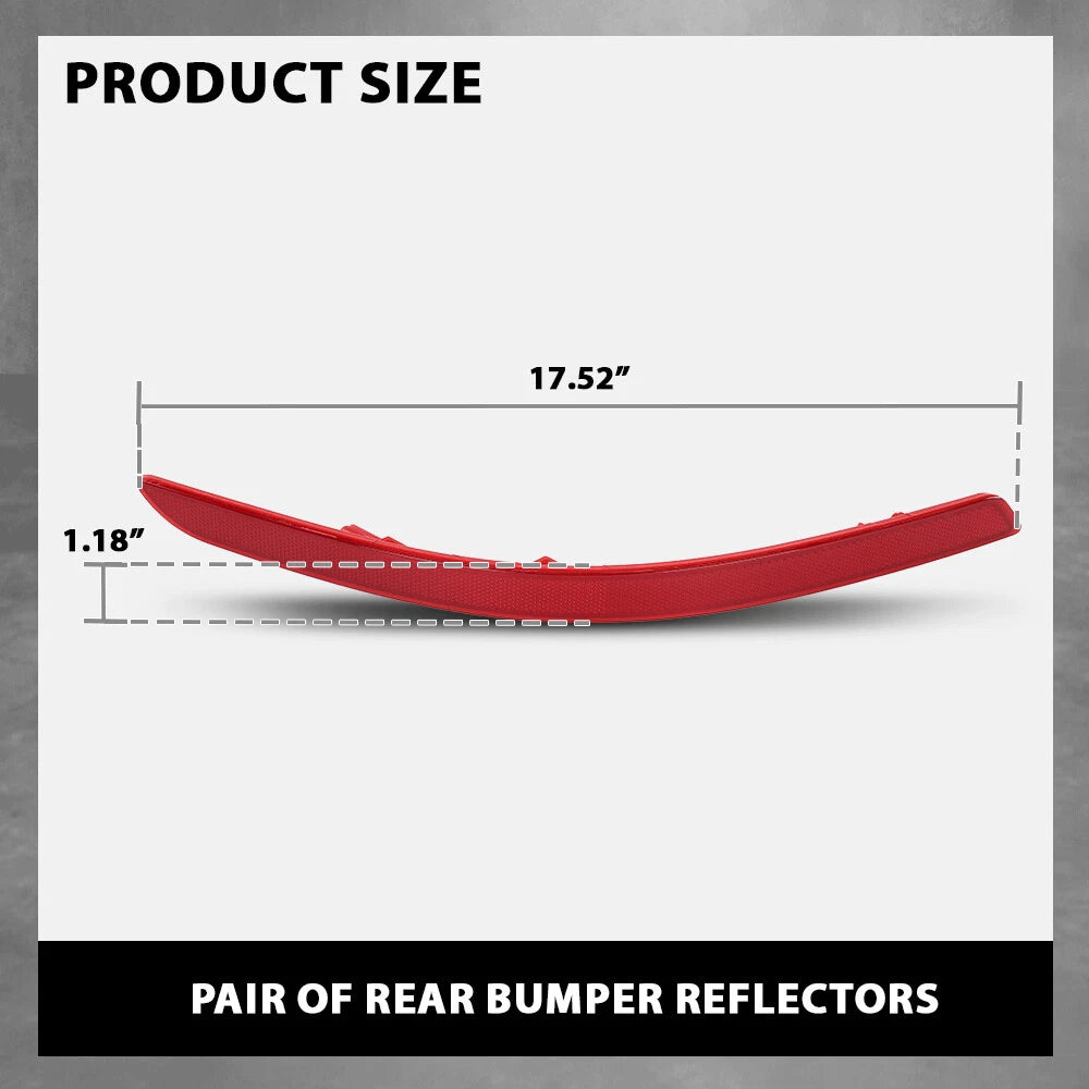 Set of 2 Red Rear Bumper Reflectors for Kia Optima (2014–2015)