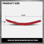 Set of 2 Red Rear Bumper Reflectors for Kia Optima (2014–2015)