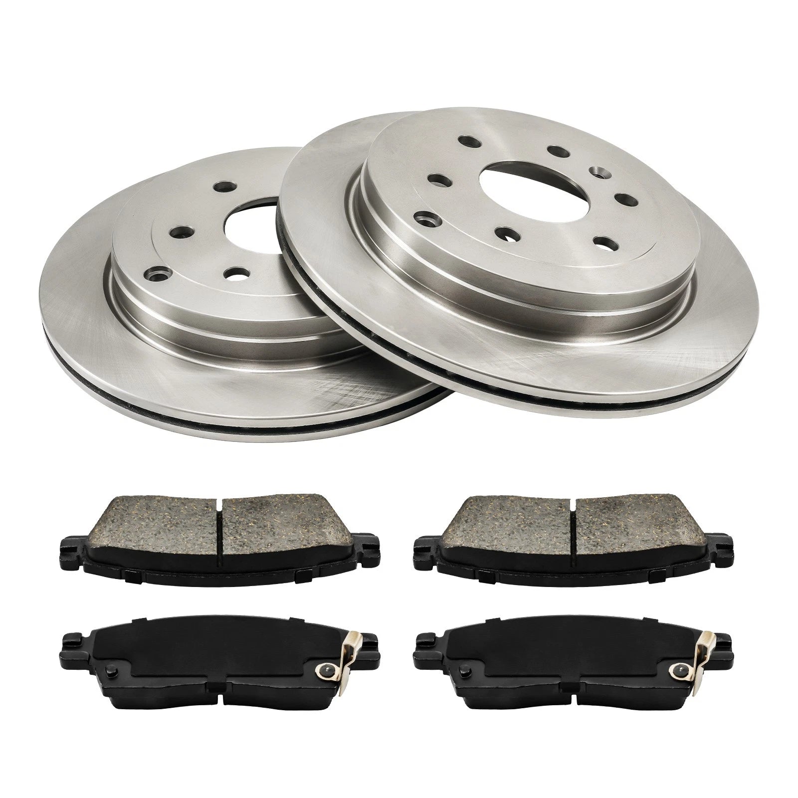 Rear Brake Rotors and Ceramic Pads Kit for Chevrolet Traverse (2009–2017)