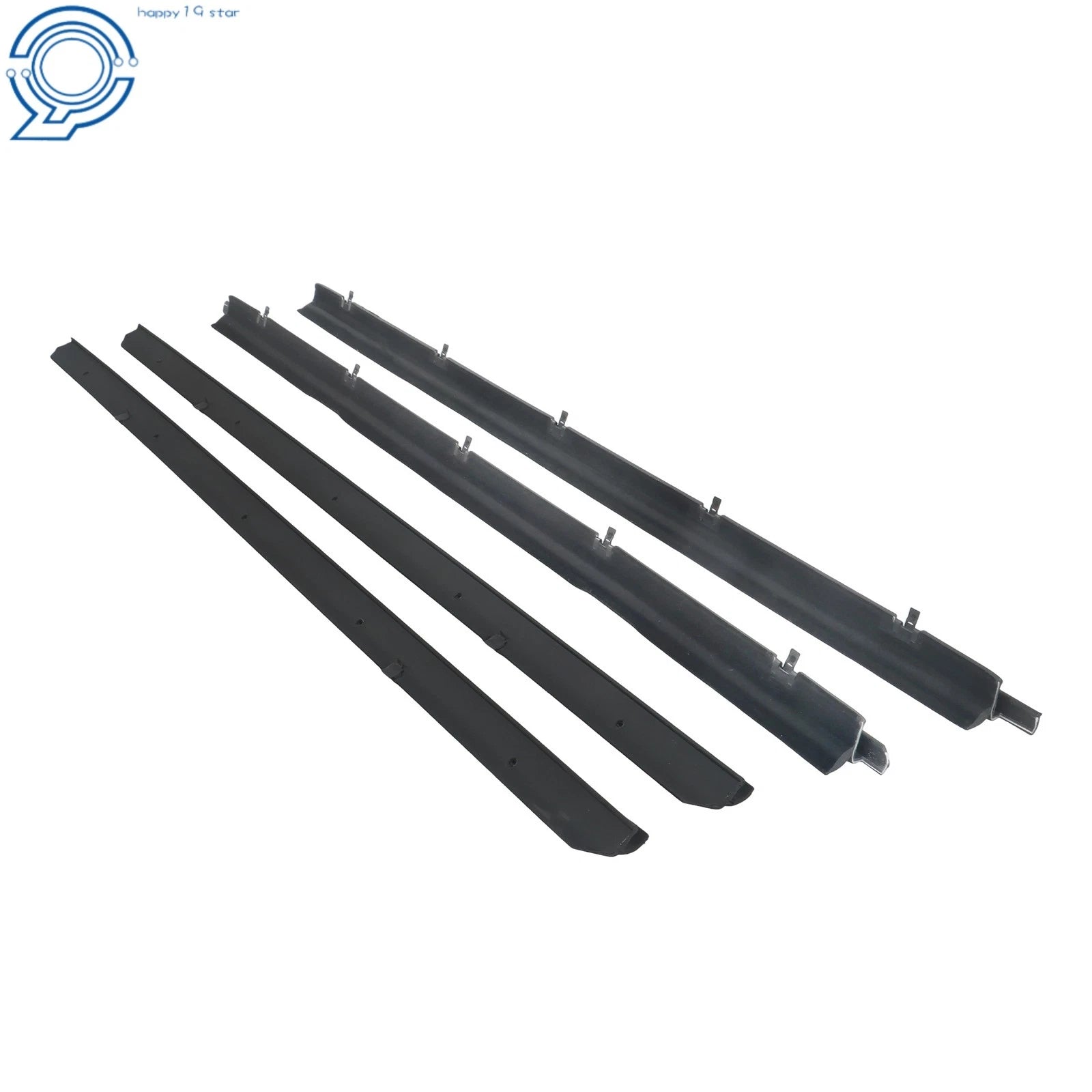 Set of 4 Front Window Sweep & Run Channel Seals for Chevy Blazer (1982-1994)