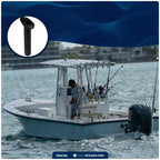 Fishing Rod Holder for Boat – Oval Flange & PVC Cap (60 Degree)