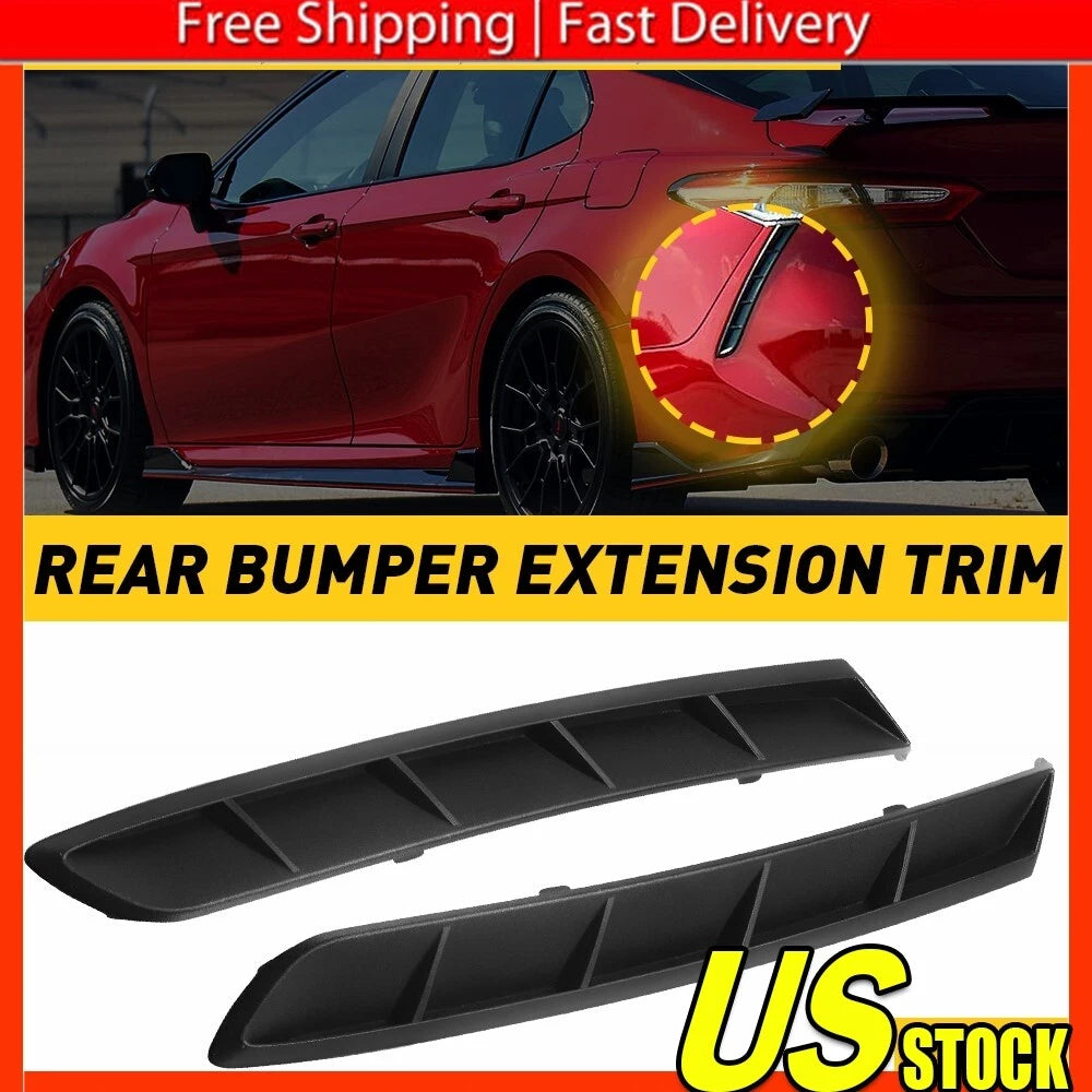 2Pcs Rear Bumper Extension Trim for Toyota Camry (2018â2021)