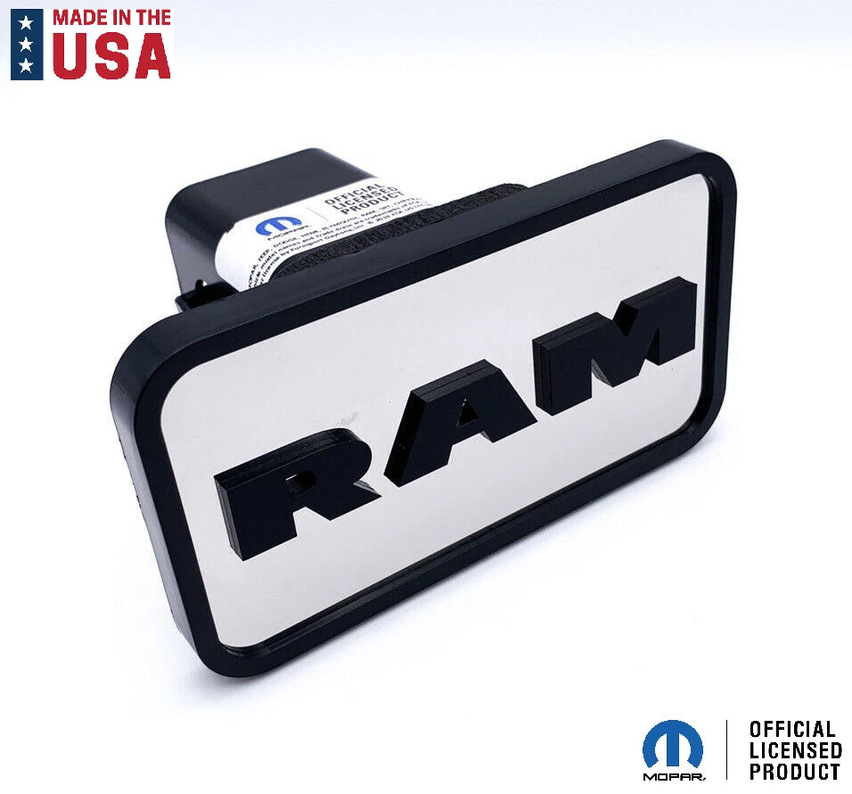 Tow Hitch Cover with Mirrored ABS for Ram 2 Inch Receiver (2019–2026)