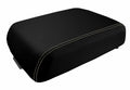 Console Lid Bucket Seat Cover for Ford F250 (1999–2010) Carbon Fiber Beige Stitch