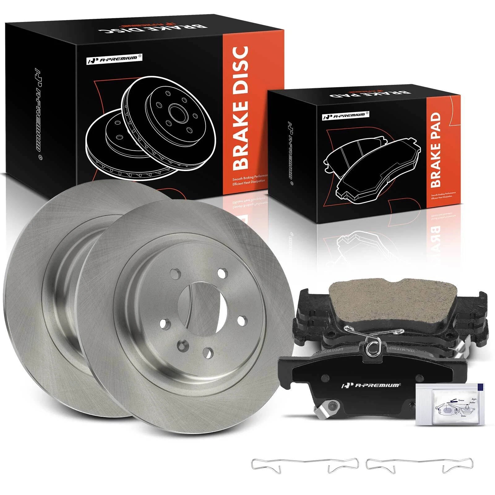 Rear Disc Brake Rotors & Ceramic Pads for Buick Envision (2016–2018)