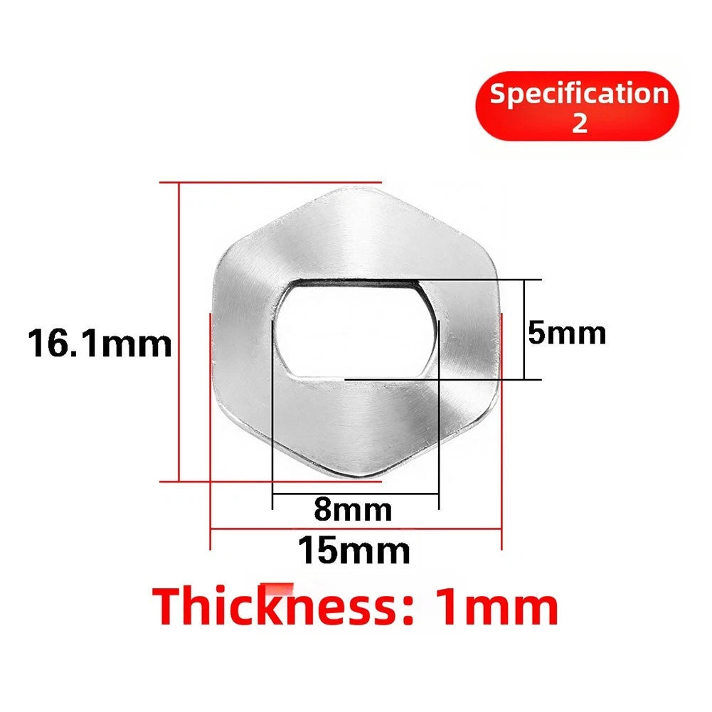Stainless Steel Hex Gasket for LIVRE DRT PTH Reel (4mm, 5mm)