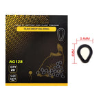 20pcs Tear Drop Rig Rings for Carp Fishing (Carbon Steel)
