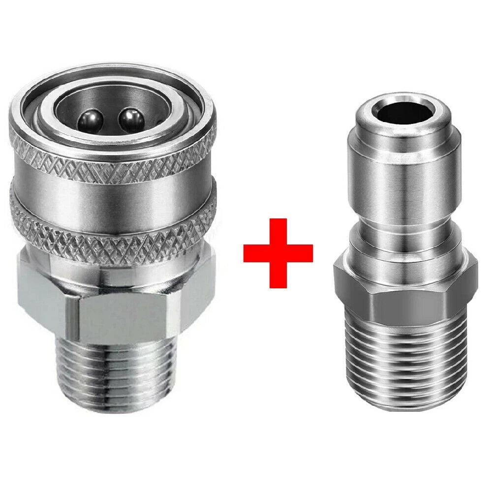 Adapter Kit for Pressure Washer 3/8" 5000 PSI Male Quick Connector