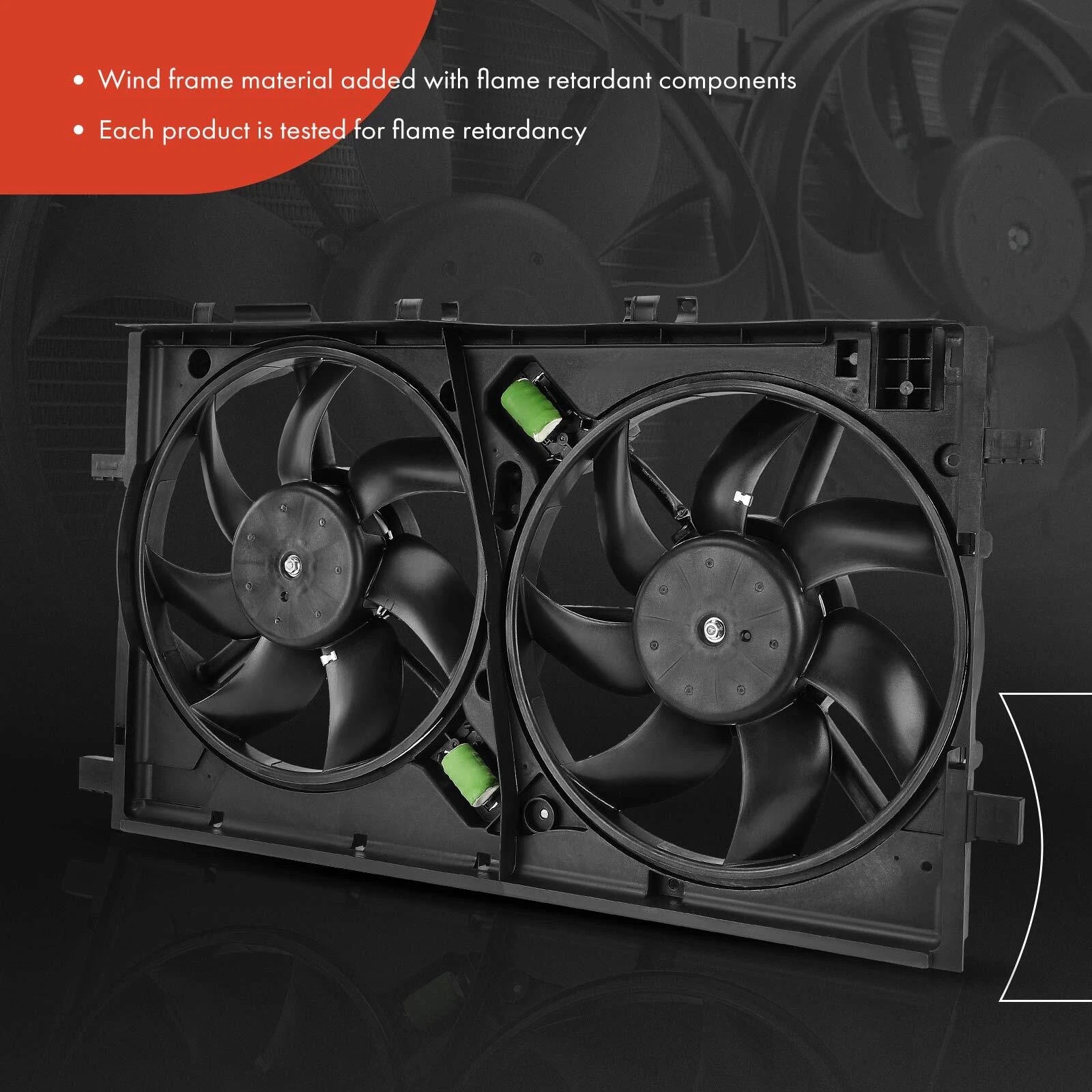 Dual Cooling Fan Assembly for Buick Regal (2011-2012) Saab 9-5
