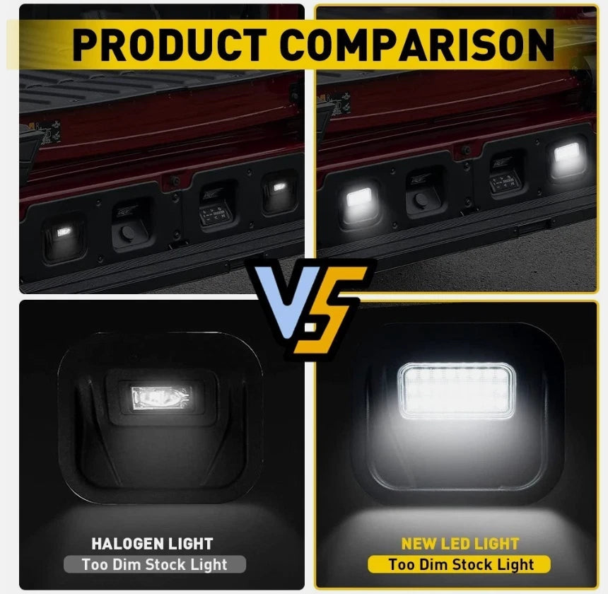 Set of 4 LED Tailgate Step Lights for GMC Sierra, Chevy Silverado 2500HD, 3500HD (2020–2022)