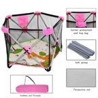 Safety Playpen for Infants and Toddlers (Portable, Foldable, Mesh)