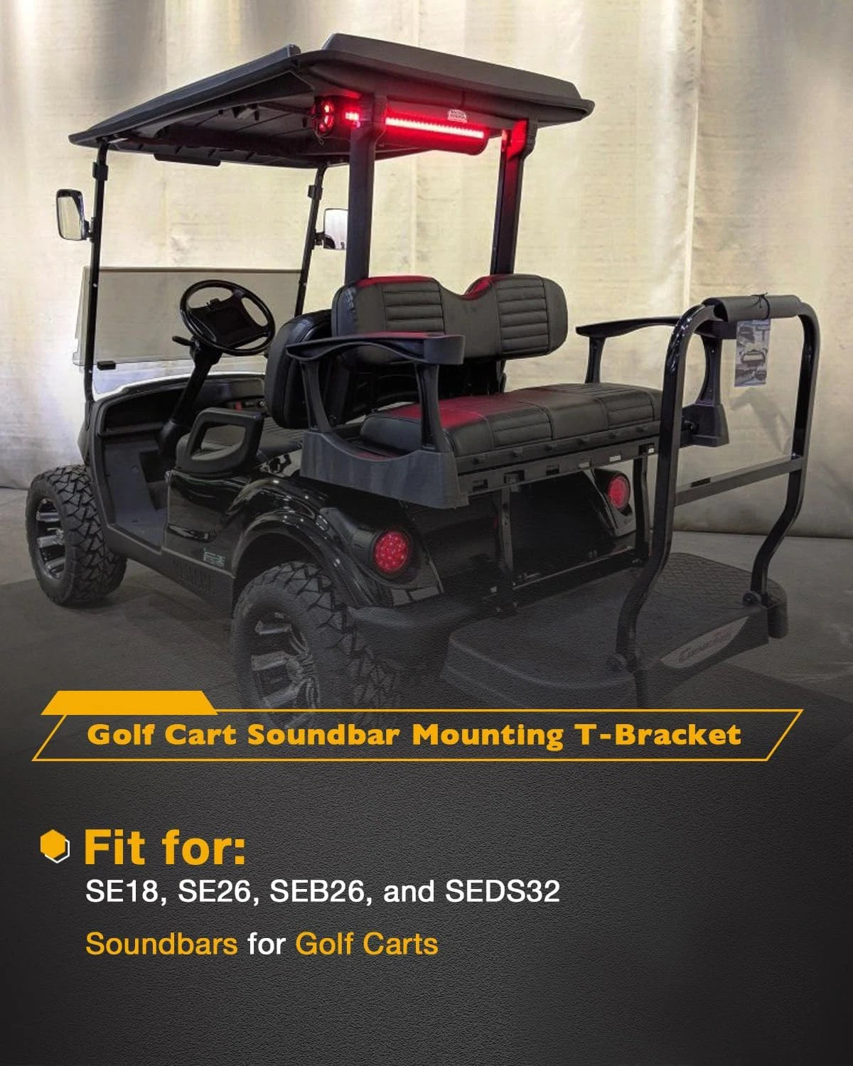 Sound Bar Mounting T-Bracket for Golf Cart (SE18, SE26, SEB26, SEDS32)