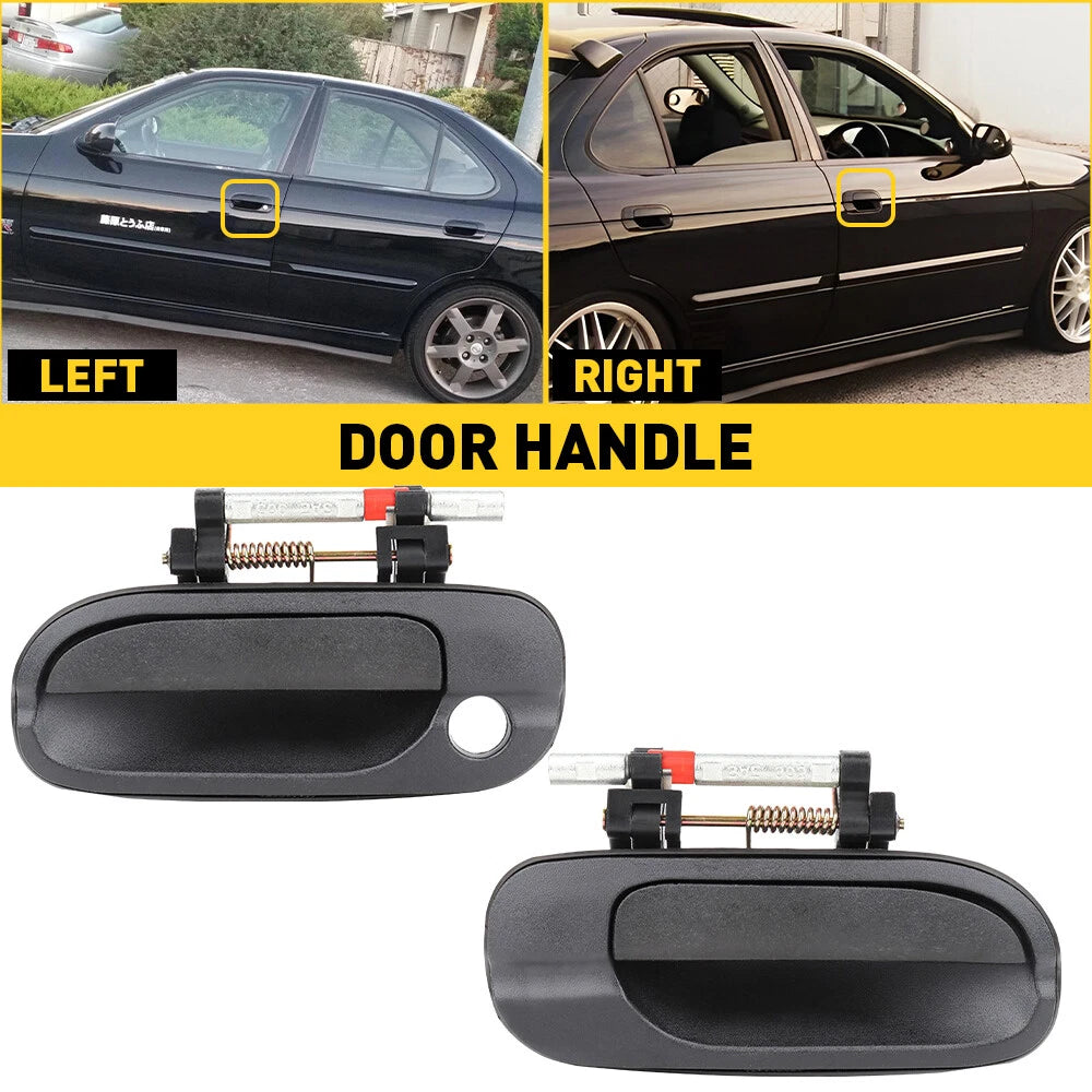Front Left & Right Exterior Door Handle Set for Nissan Sentra (2000–2006)