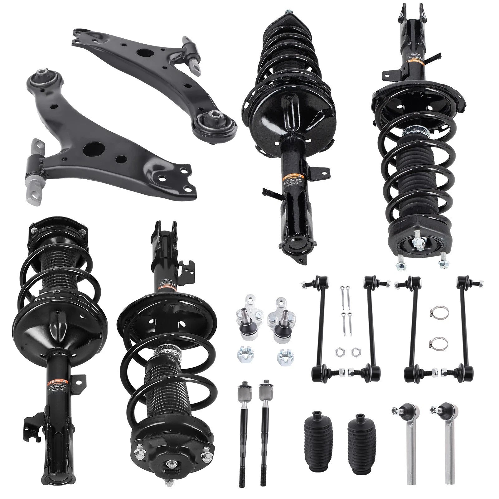 Front Rear Struts Lower Control Arms Kit for Toyota Highlander (2004–2007) AWD