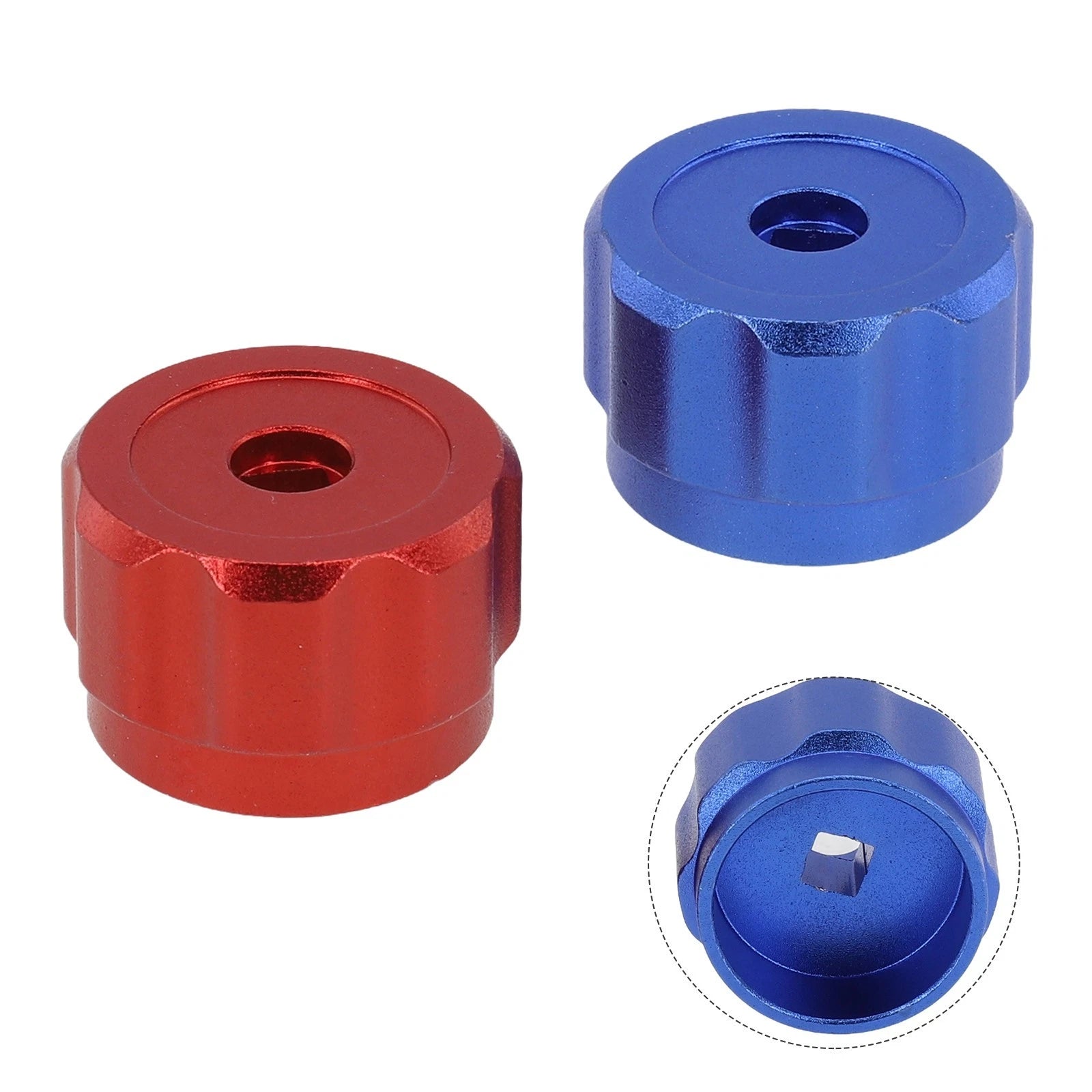 Round Wheel Handle for Faucet and Gauge Installation (Red/Blue)