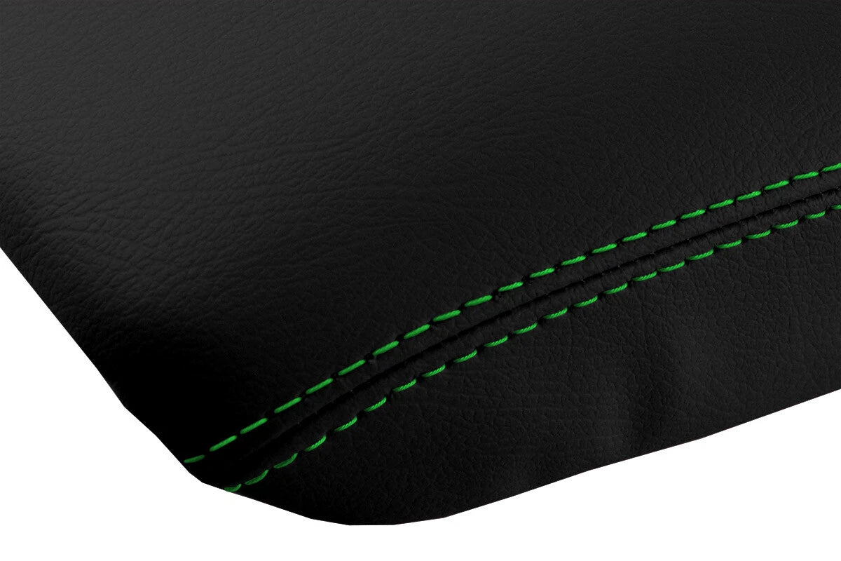 Console Lid Pull Over Cover Leather for Honda Pilot (2003–2008) Green Stitch
