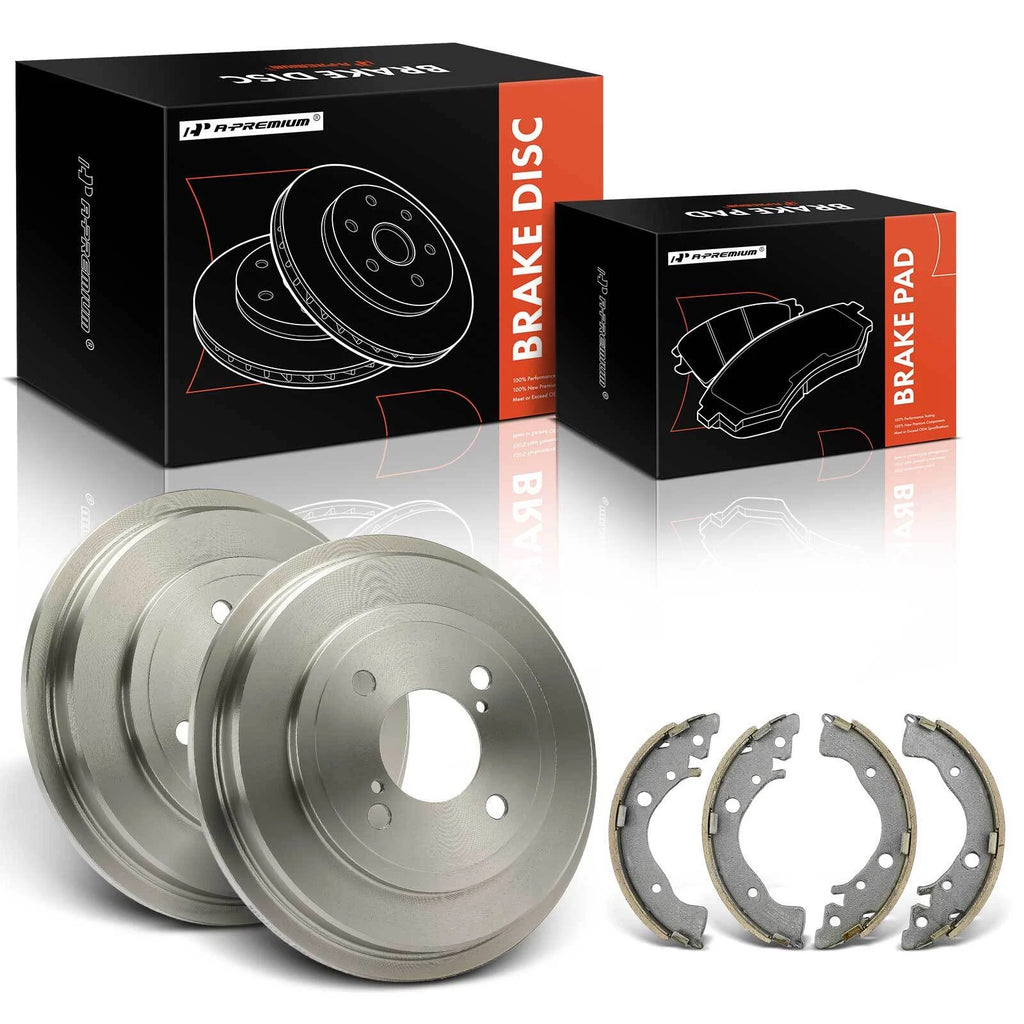 6x Rear Brake Drums + Ceramic Shoes for Honda Fit (2007–2020)