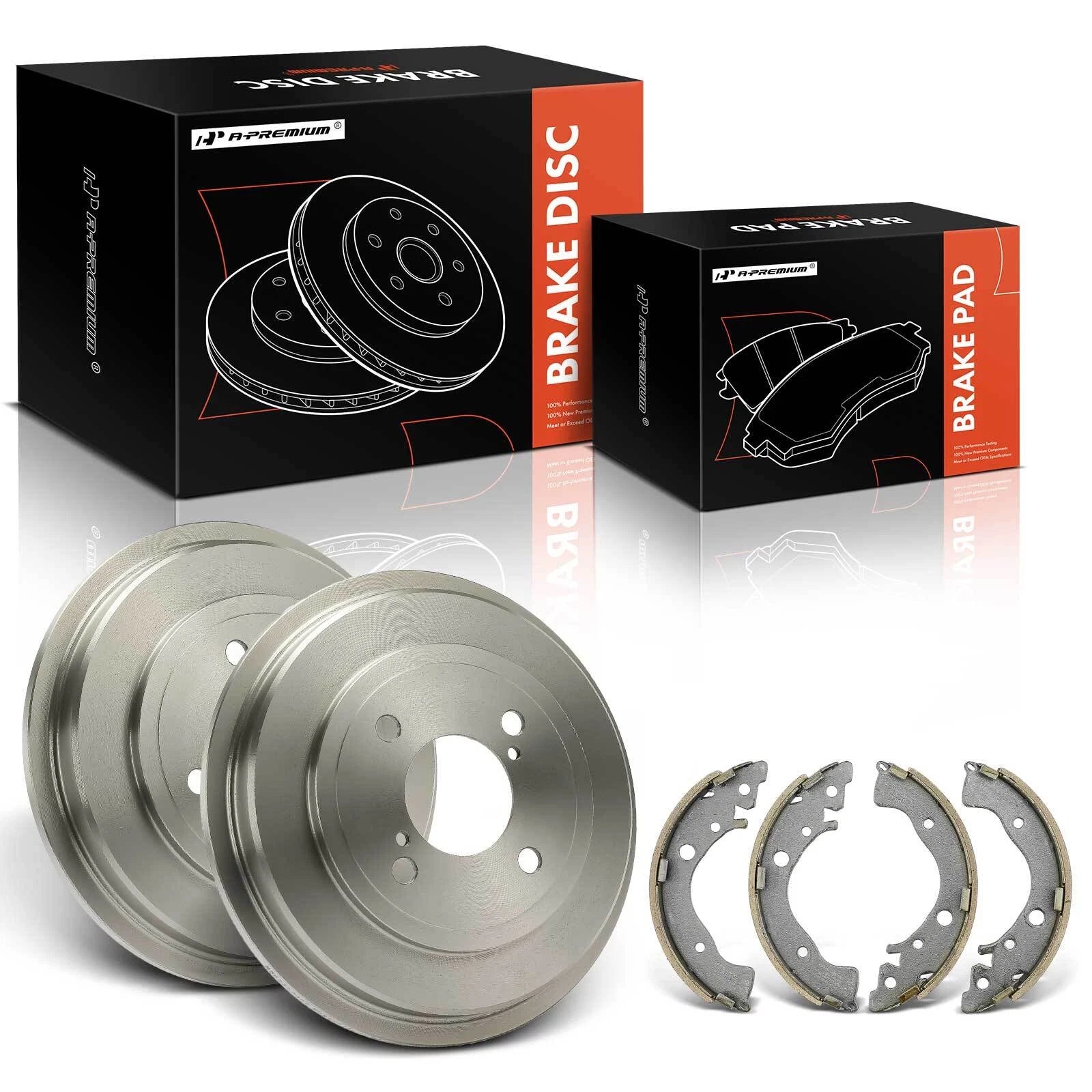 6x Rear Brake Drums + Ceramic Shoes for Honda Fit (2007–2020)