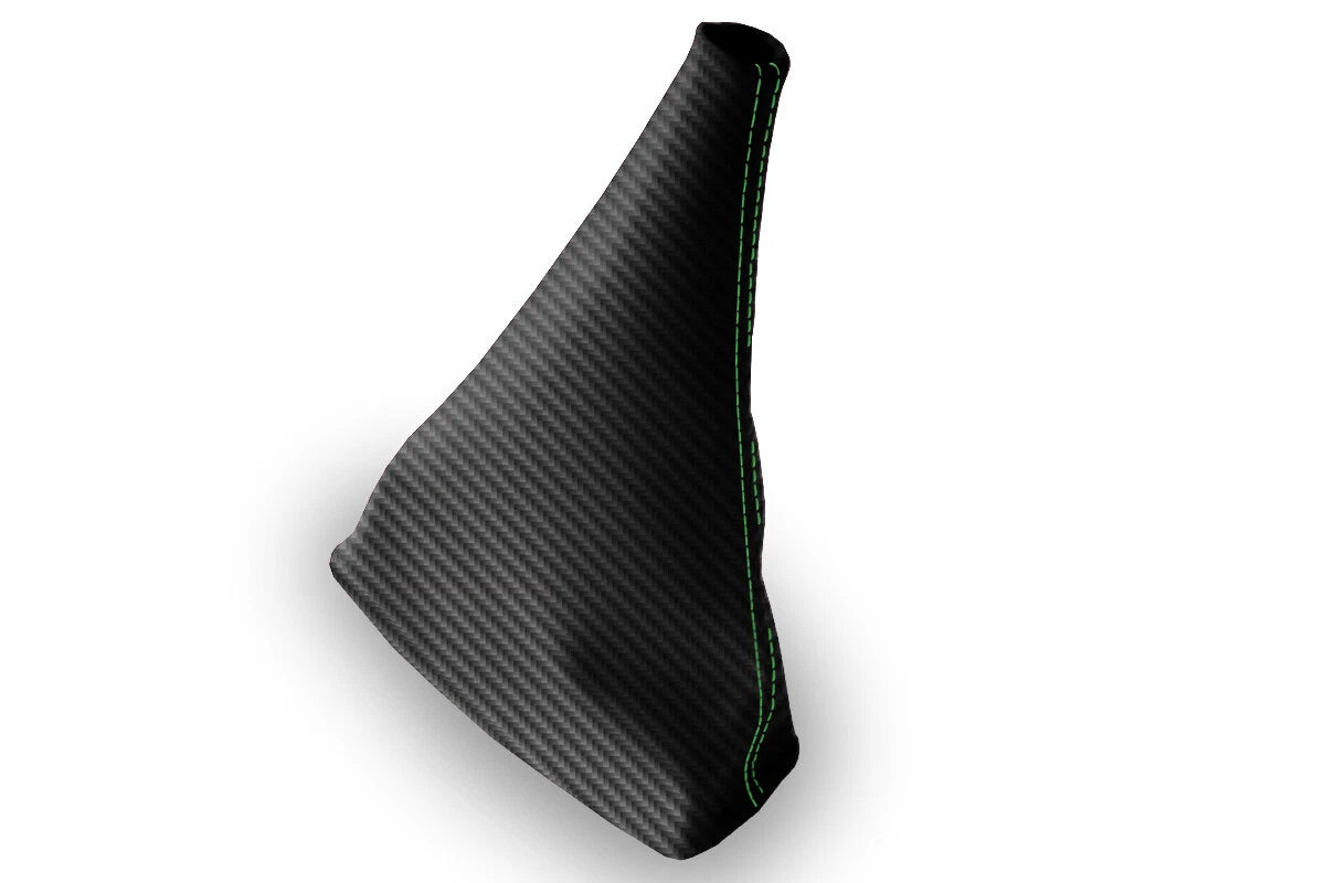 Transfer Case Cover for Nissan Xterra (2002–2006) Carbon Fiber Green Stitch