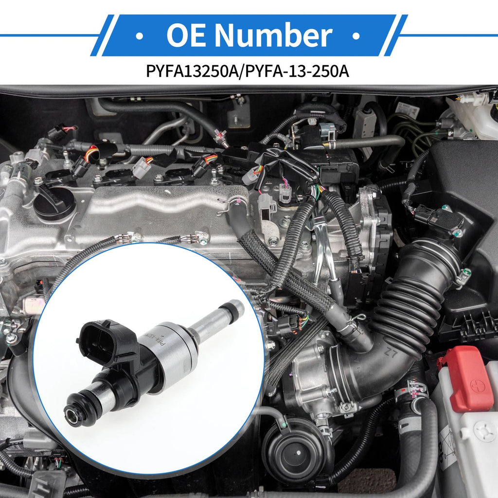 Fuel Injector No.PYFA-13-250A for Mazda CX-5 2.5 (2018–2024) 1Pc