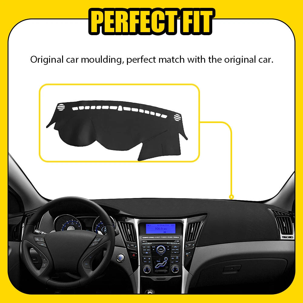 Leather Dashboard Cover for Hyundai Sonata (2011–2014)