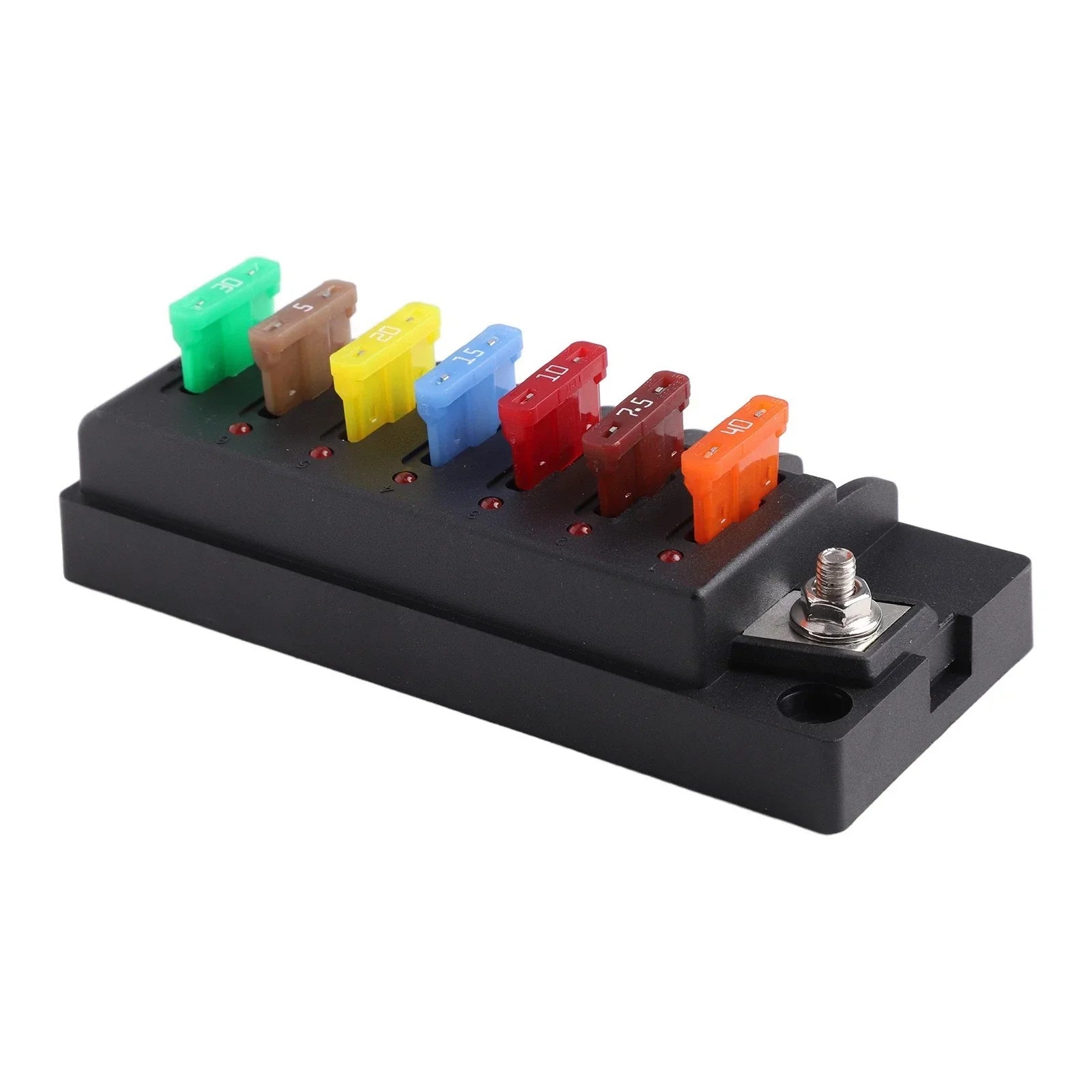 Waterproof 12V Relay Box Kit 6-Circuit Fuse Block for Auto Applications