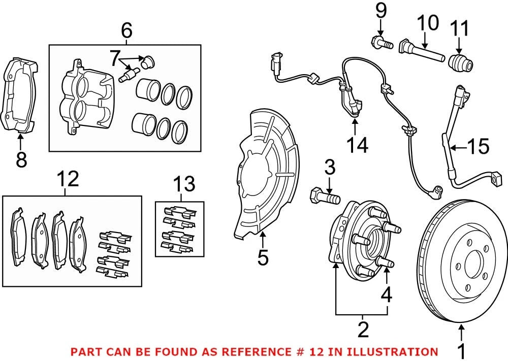 Set of 4 Front Disc Brake Pads for Dodge Durango (397mm Rotors)