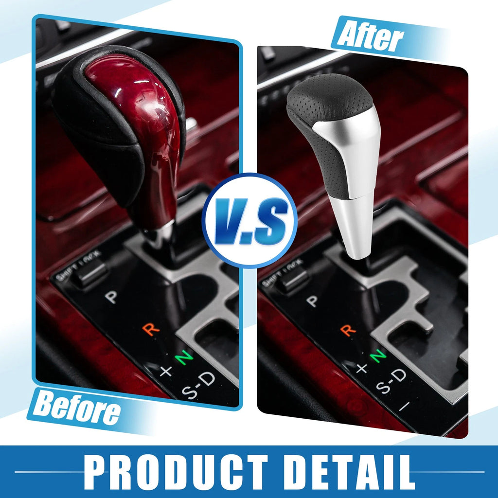 Gear Shift Knob for Toyota Land Cruiser  Black Silver Tone