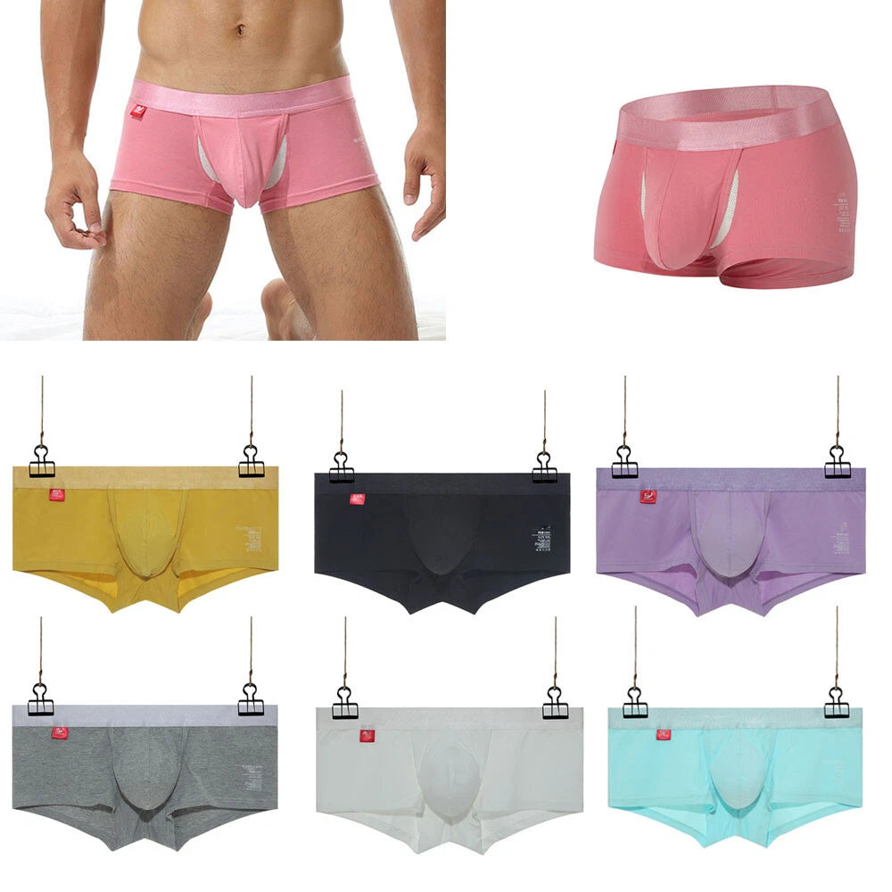 2X Men's Boxer Briefs Breathable Pouch Underwear