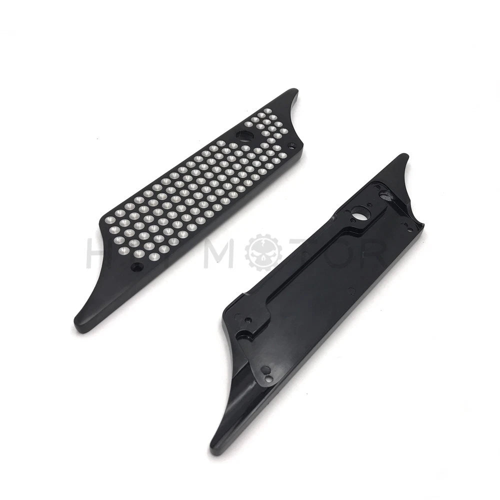 Black Billet Saddlebag Latch Cover for Harley Touring (1993–2004, 2013)
