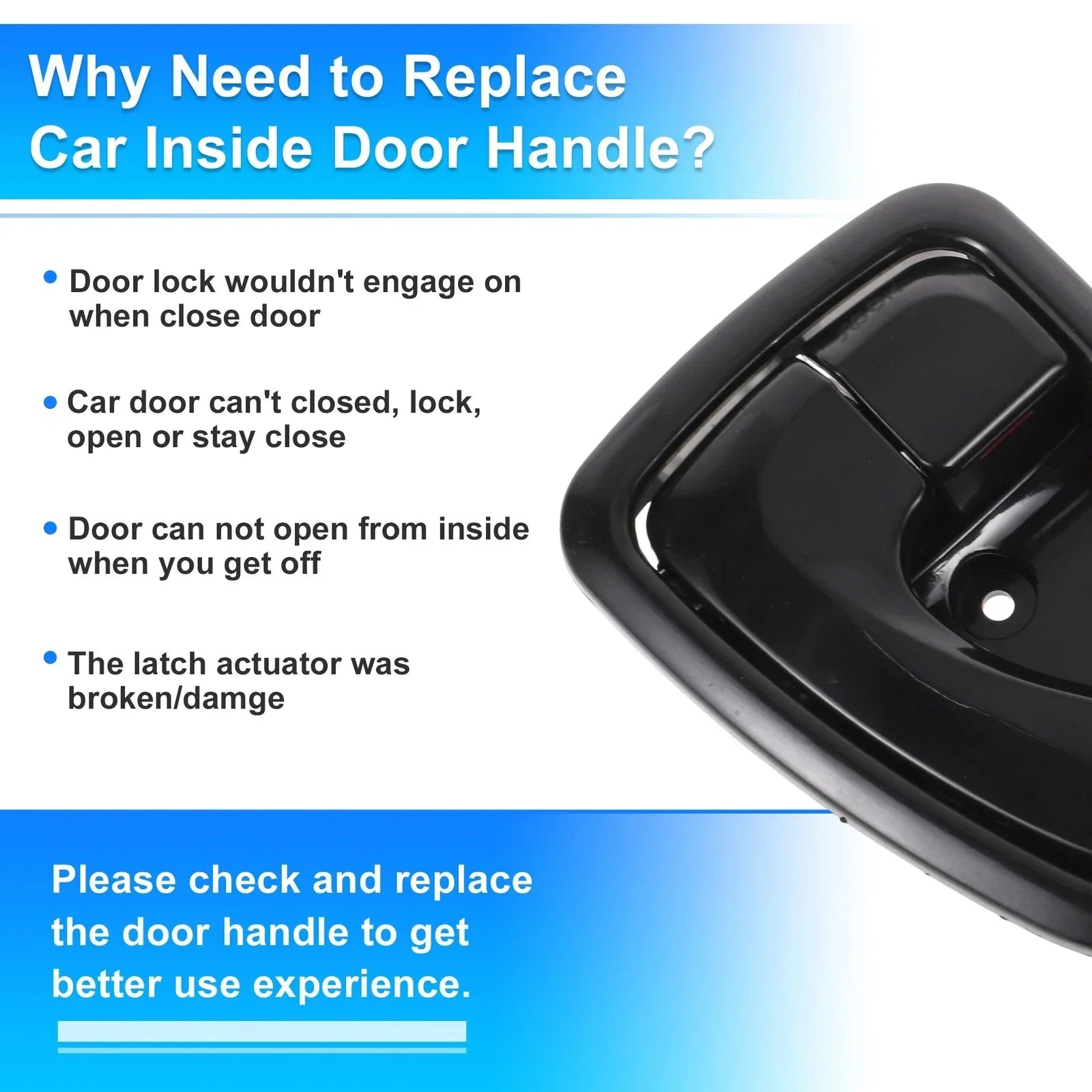 Front Passenger Side Interior Door Handle for Hyundai Accent (2000-2005)