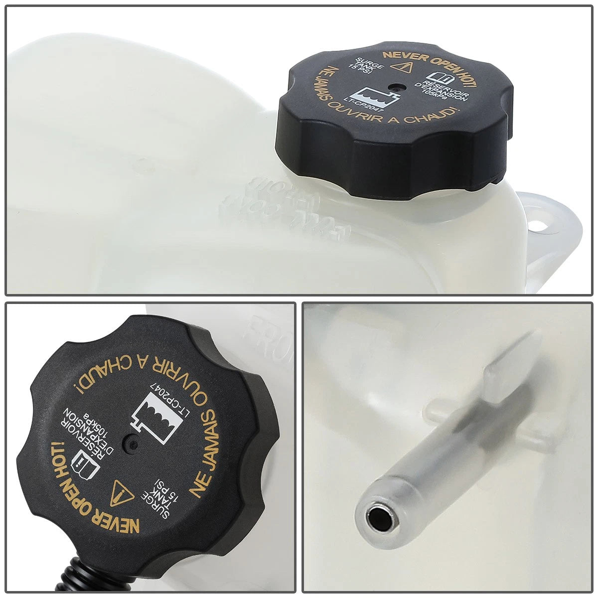 Engine Coolant Overflow Tank Reservoir Bottle + Cap for Cadillac CTS (2003–2006)