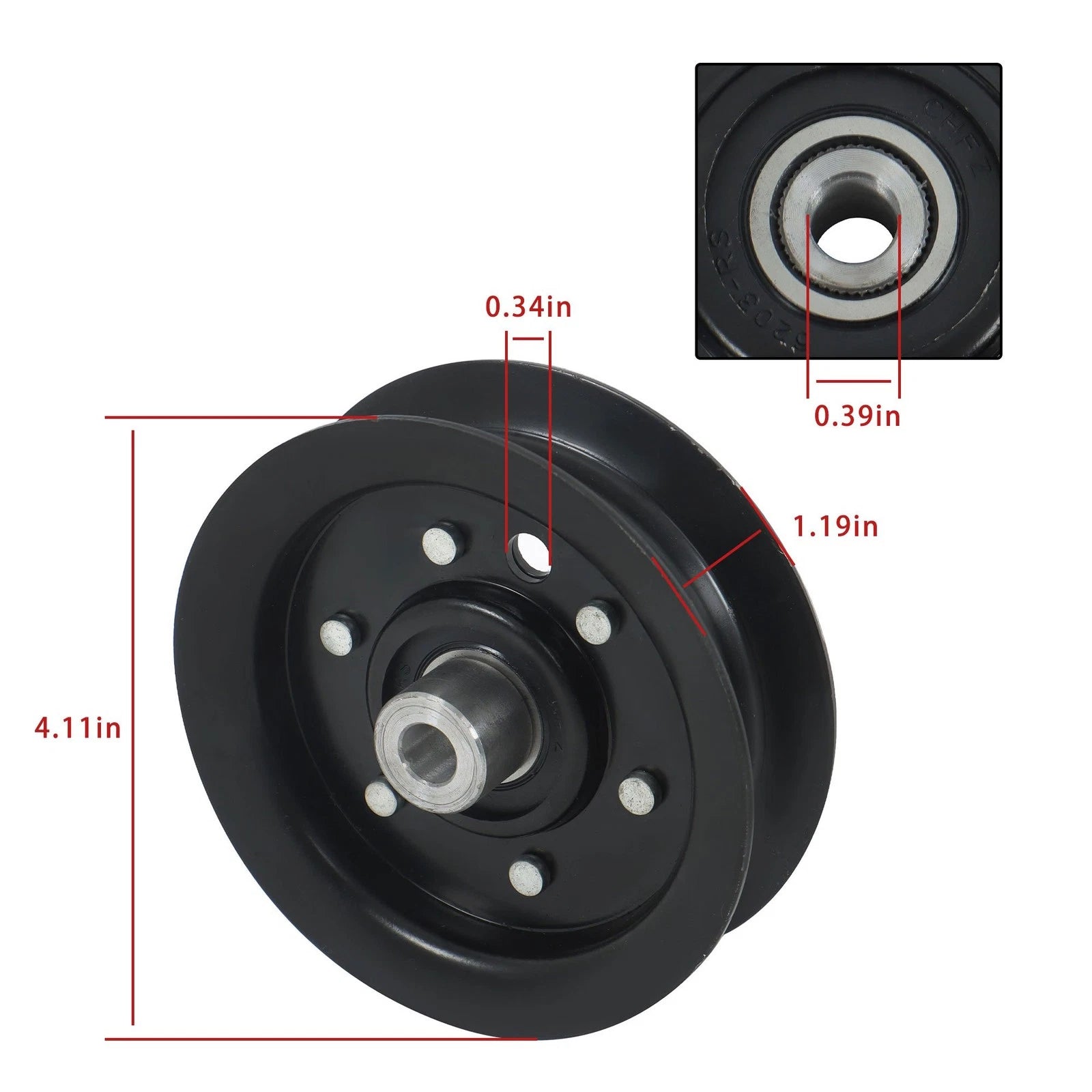 Set of 3 Flat Idler Pulleys for Toro (Various Models)