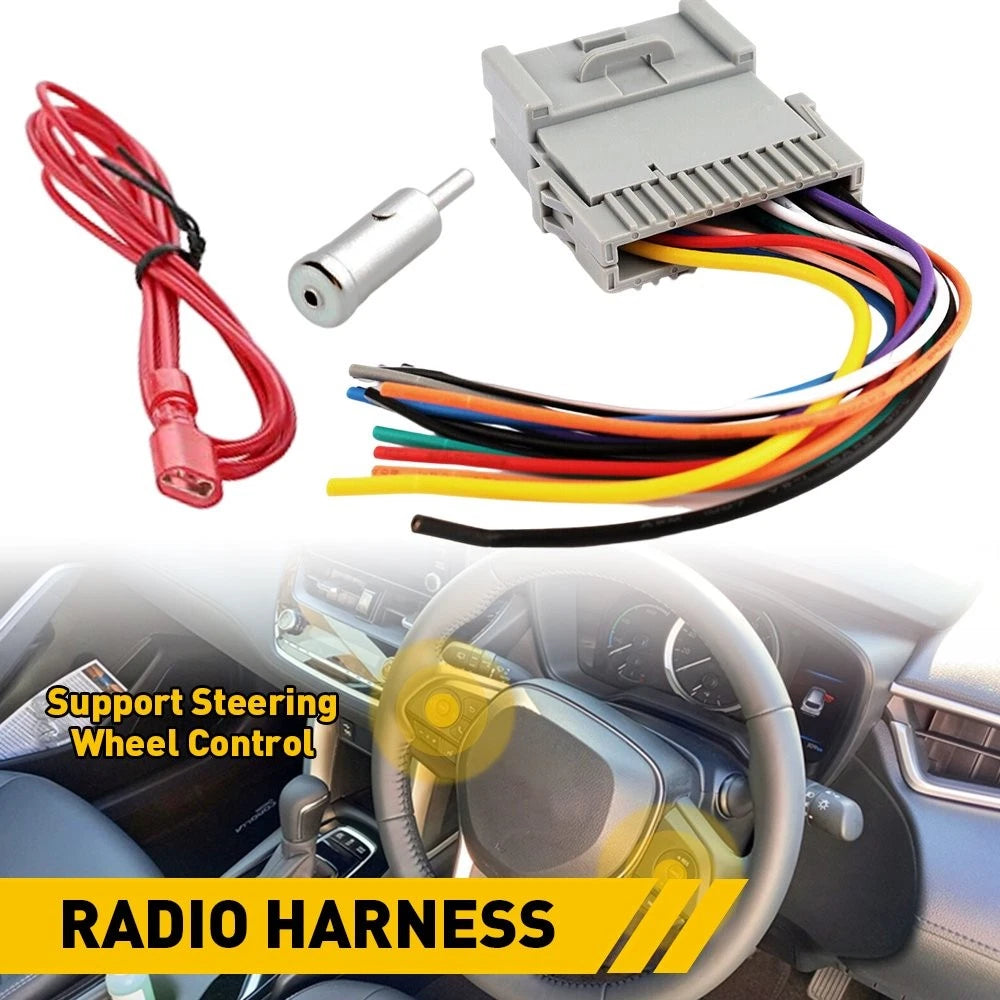 Radio Stereo Install Wire Harness Cable Adapter for Chevy Buick GMC Pontiac