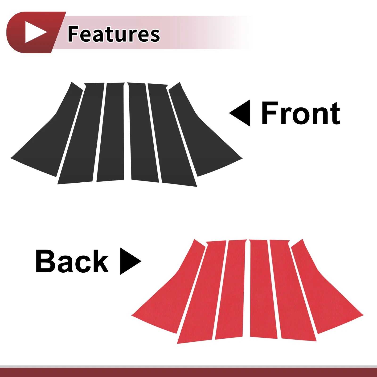 Door Pillar Window Trim for Nissan Note E12/E13 (2013–2020) Black