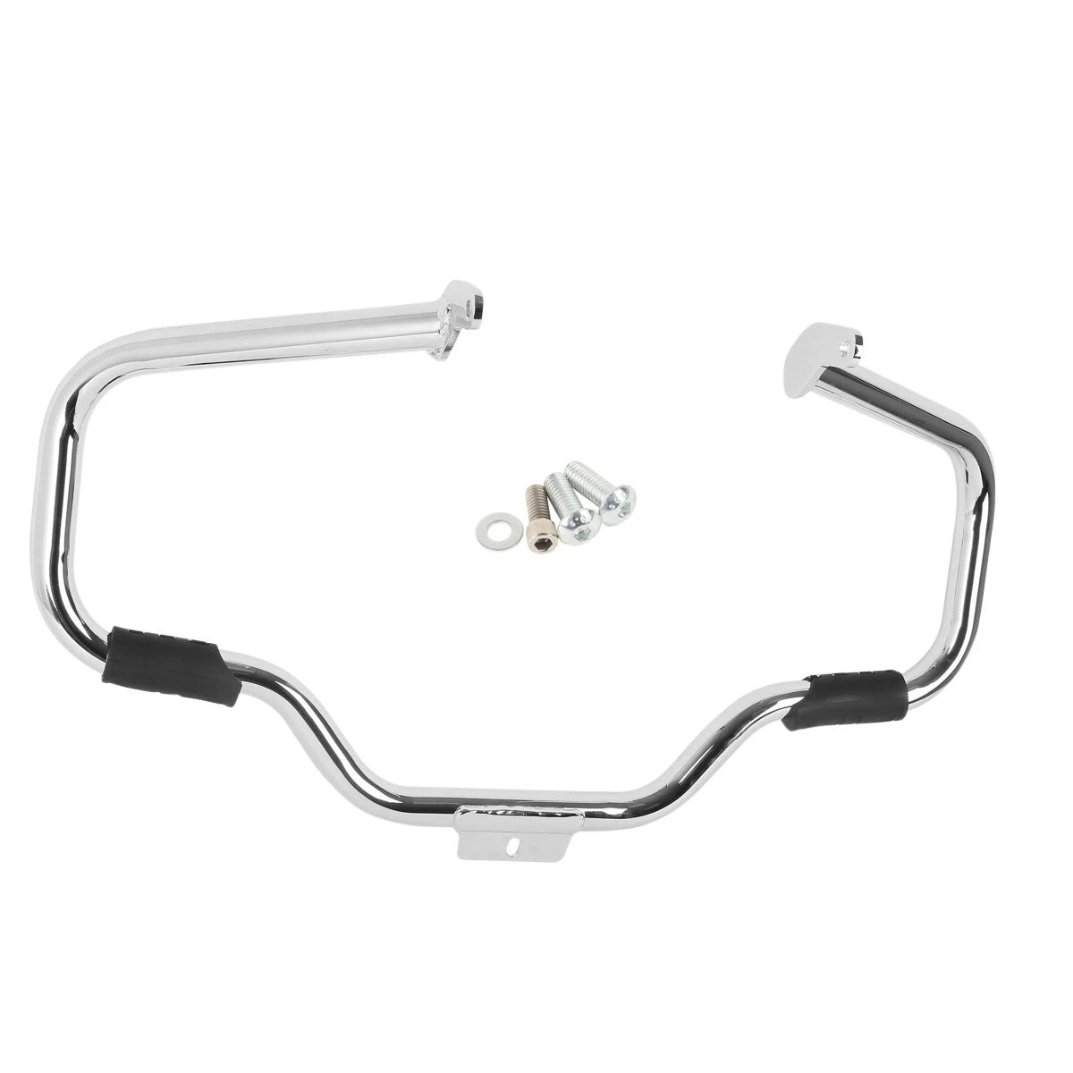 Mustache Engine Guard Crash Bar Footpegs for Harley Softail (2000–2017) Chrome