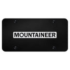 Chrome Name on Black License Plate - Officially Licensed for Mercury Mountaineer
