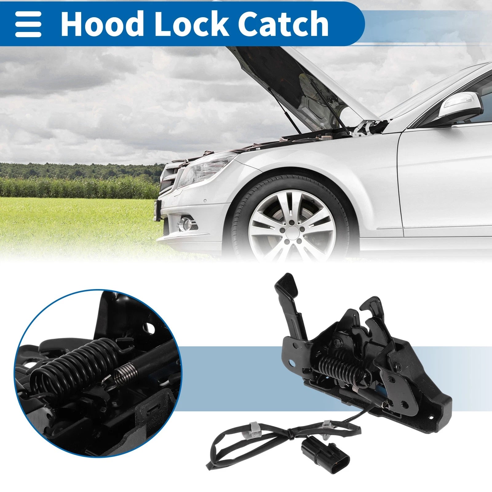 Hood Latch Assembly for Kia Optima (2016–2020) No. 81130D4010 1 Pc