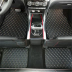 4 x Universal Black PU Leather Car Floor Mats Waterproof for All Models