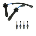 NGK 7mm Wire Set & 4 Iridium Spark Plugs for Kia Sephia Spectra (1998–2004)