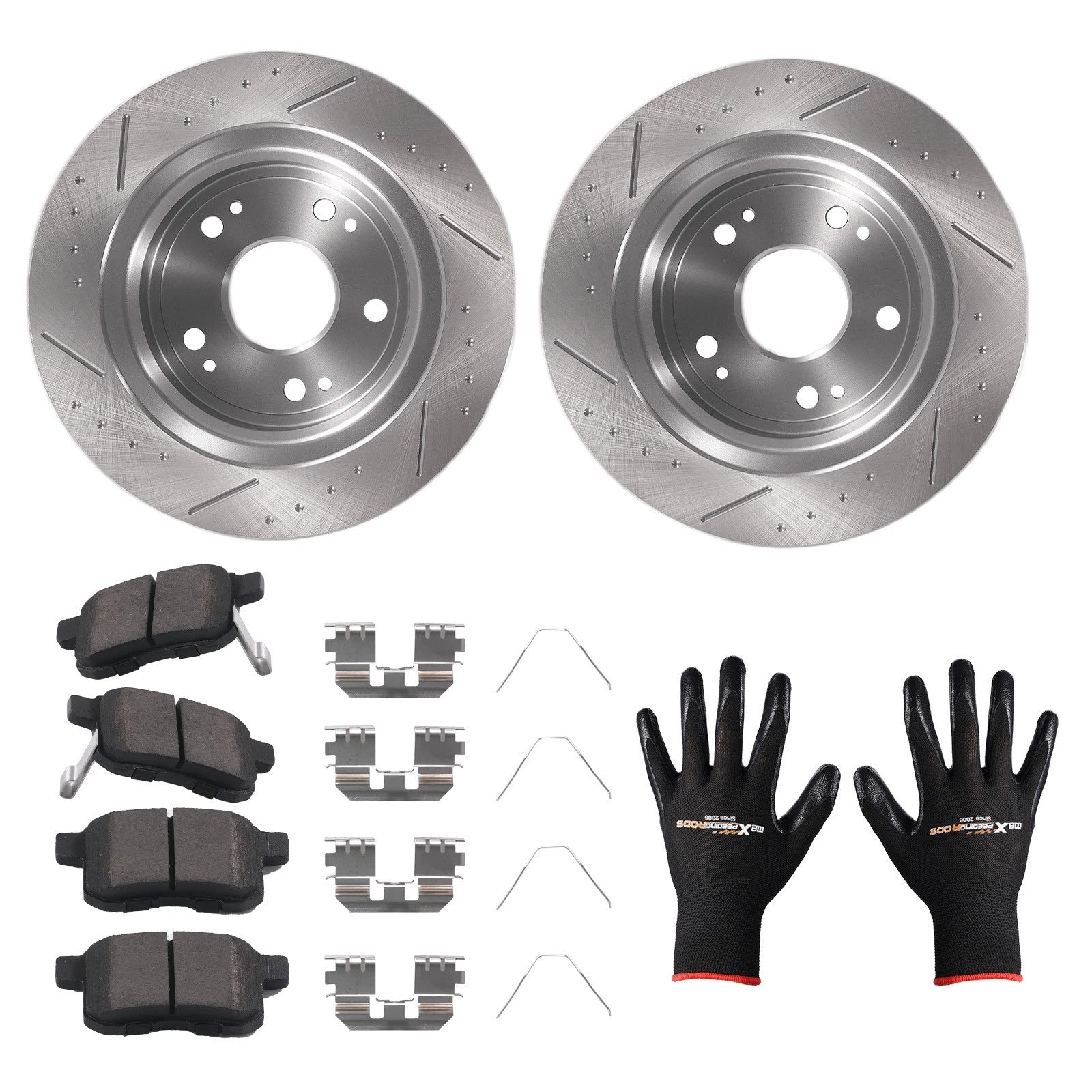 Set of 2 Rear Brake Rotors + Ceramic Brake Pads for Acura TSX (2009–2014) S31479 D1336