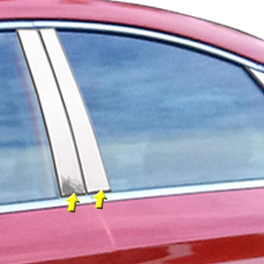 Luxury FX Stainless Pillar Post Trim 4pc for Hyundai Sonata (2015–2019)