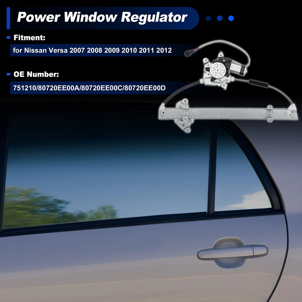 Front Right Power Window Regulator with Motor for Nissan Versa (2007–2012) No. 751210