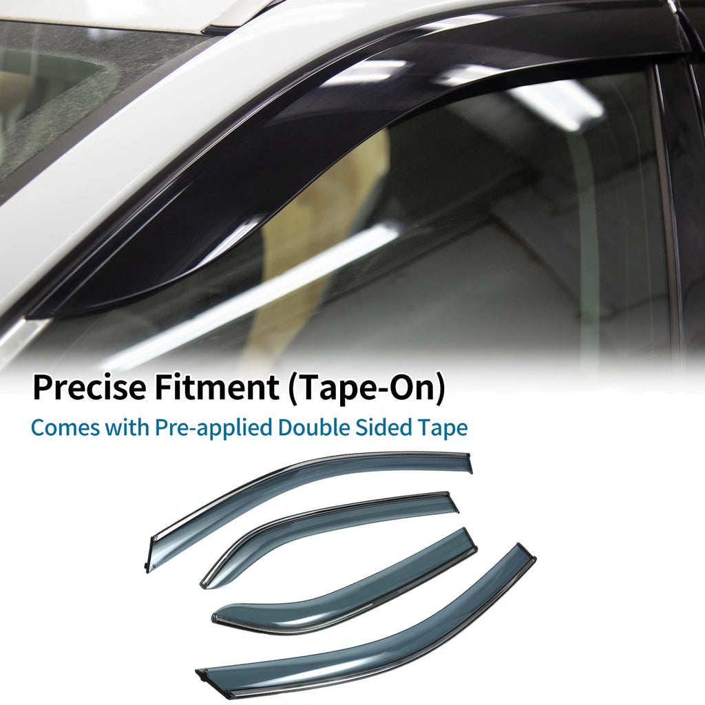 Set of 4 Window Deflectors for Toyota Yaris Sedan (2007–2013)