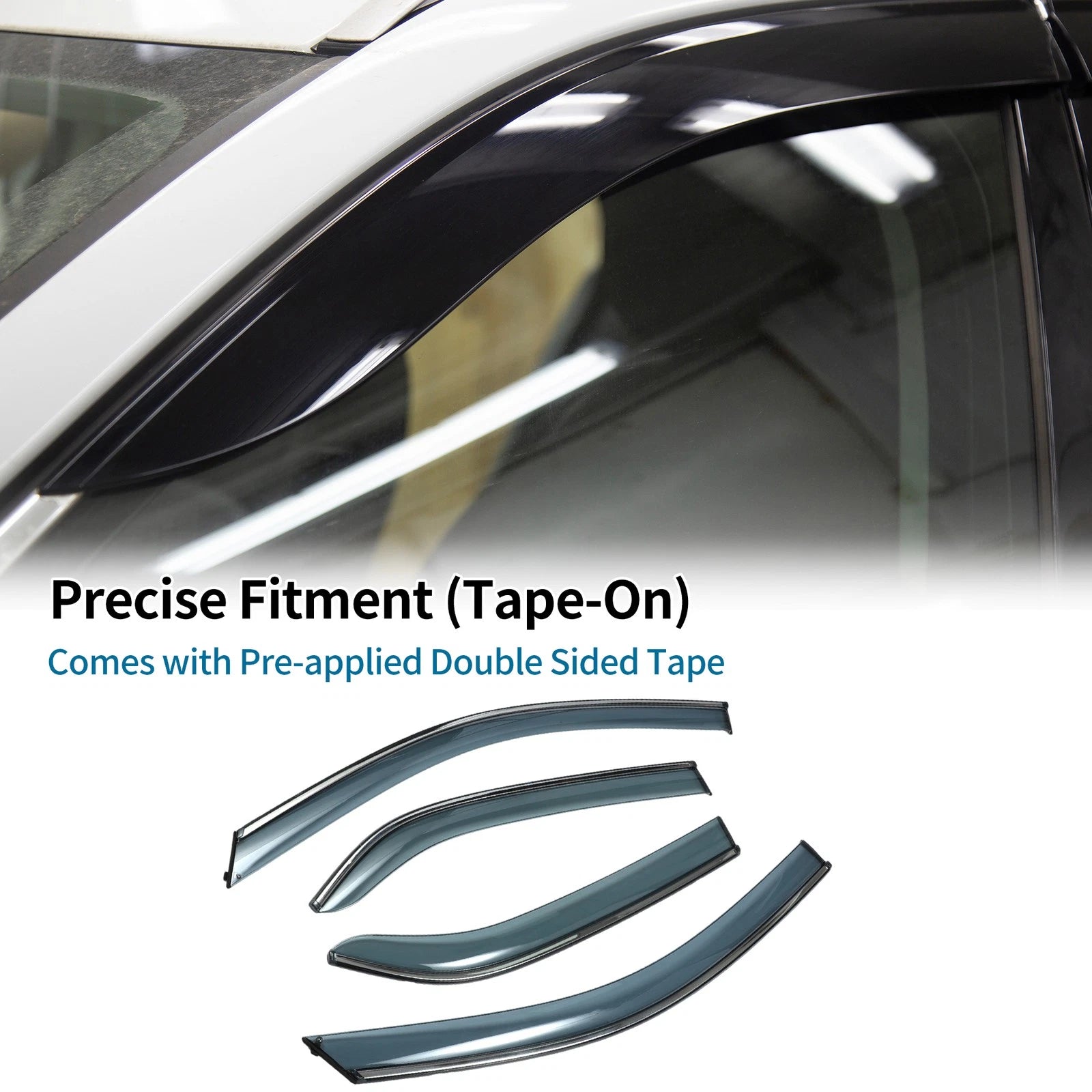 Set of 4 Window Deflectors for Toyota Yaris Sedan (2007–2013)