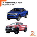 Matte Black Headlight Lamp Cover Trim for Ford Ranger UTE (2012-2015)